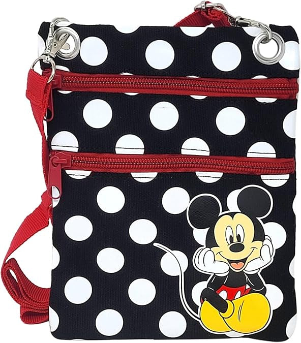 Disney Passport Bag Crossbody Travel Mickey Minnie Eeyore Stitch All Over Print