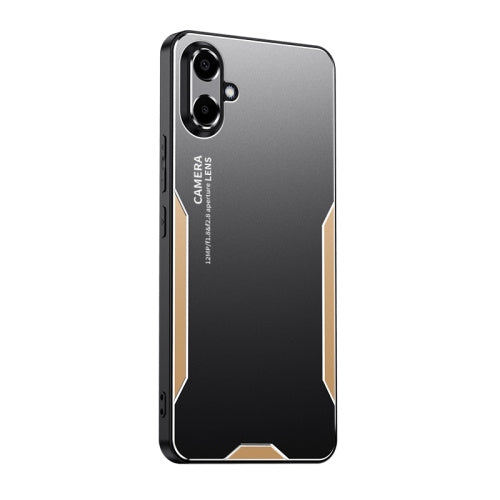 Samsung Galaxy A06 4G Blade Series TPU Hybrid Metal Phone Case(Gold)