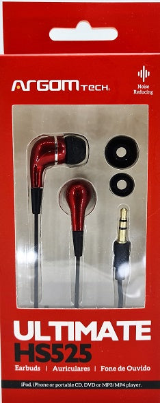 ARGOMTECH ULTIMATE  HS525 EARBUDS  RED