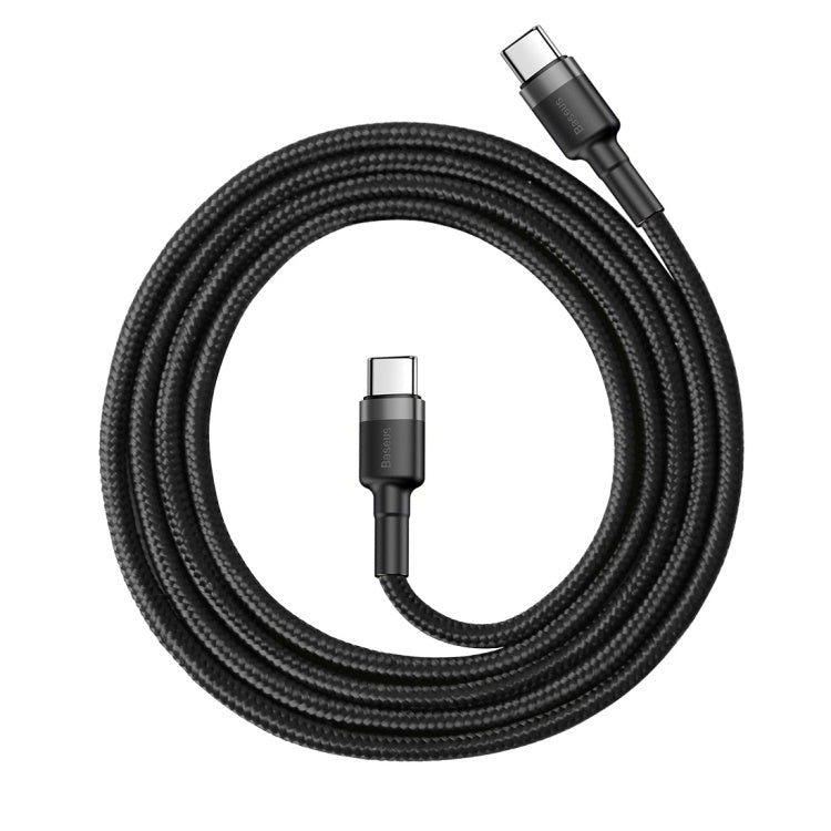 Cafule Series USB-C / Type-C PD 2.0 60W Flash Charge Cable, Cable Length: 1m(Black Grey)