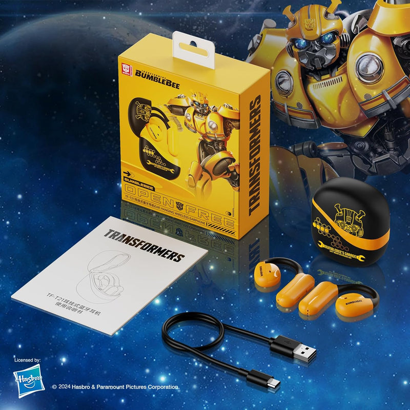 Transformers TF-T21 Open Ear Headphones Bluetooth Bumble Bee