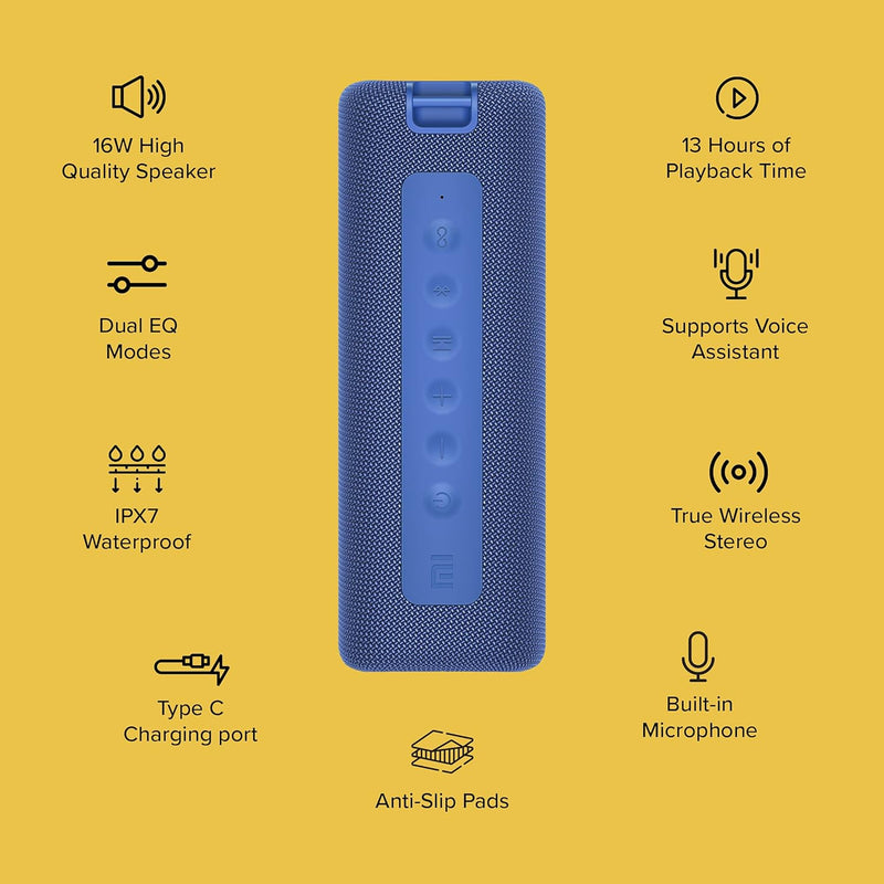 MI Portable Wireless Bluetooth Speaker (Blue)|16W