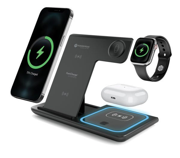 CHARGEPRO 3-IN-1 WIRELESS CHARGING STATION | 15W  PW5119BK