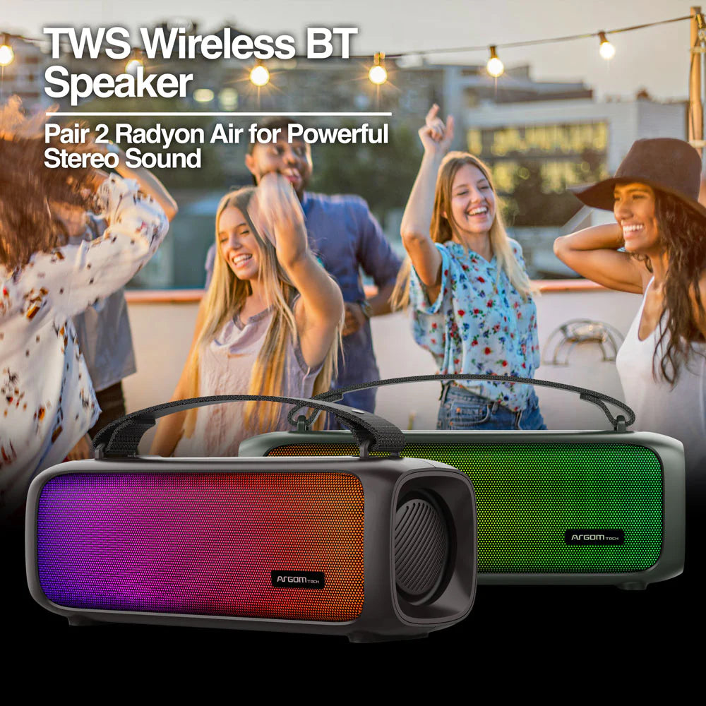 RADYON AIR PREMIUM WIRELESS BT SPEAKER WITH LED LIGHTS ARG-SP-3101BK