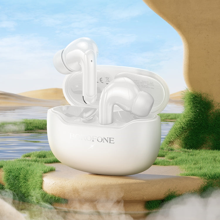 Borofone FQ1 TWS Shine Wireless BT Headset Earbuds(White)