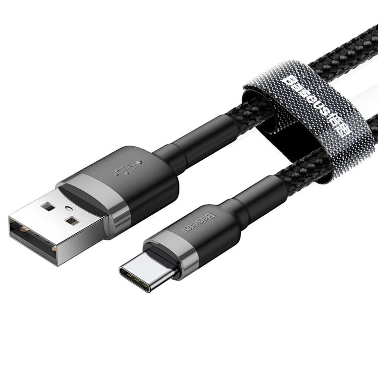 Baseus 2m 2A Max USB to USB-C / Type-C Data Sync Charge Cable  Grey / Black