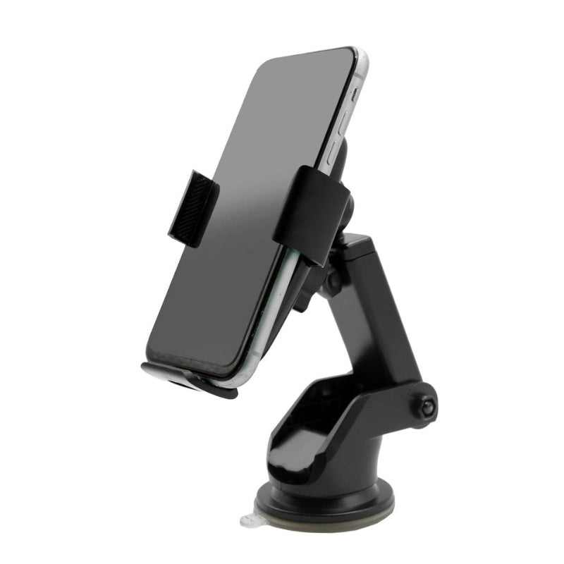 EXTENDABLE ARM CELL PHONE HOLDER W/ WIRELESS CHARGER CH3009BK