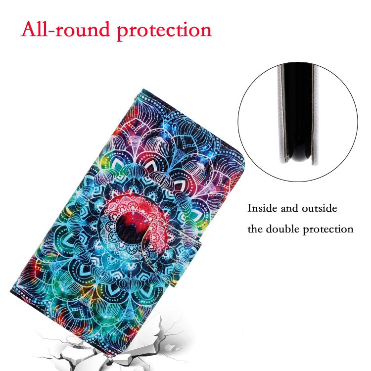 Xiaomi Redmi A1 Colored Drawing Pattern Leather Phone Case(Mandala)