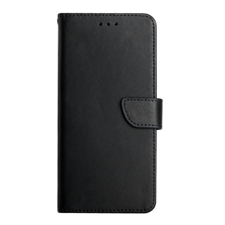 Xiaomi Redmi A1+ Genuine Leather Fingerprint-proof Flip Phone Case(Black)