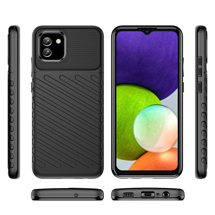 Samsung Galaxy A04e Thunderbolt Shockproof TPU Phone Case(Black)