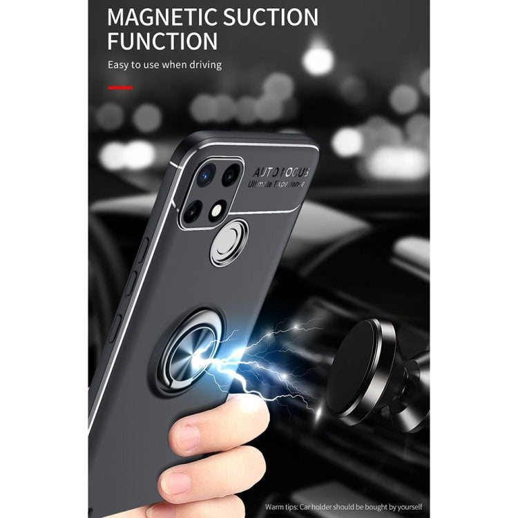 OPPO Realme C21Y Metal Ring Holder TPU Phone Case(Black)