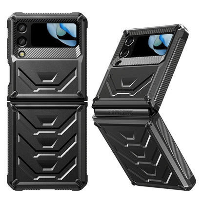 Samsung Galaxy Z Flip4 5G SM-F721 Armored All-inclusive Shockproof Folding Phone Case(Black)