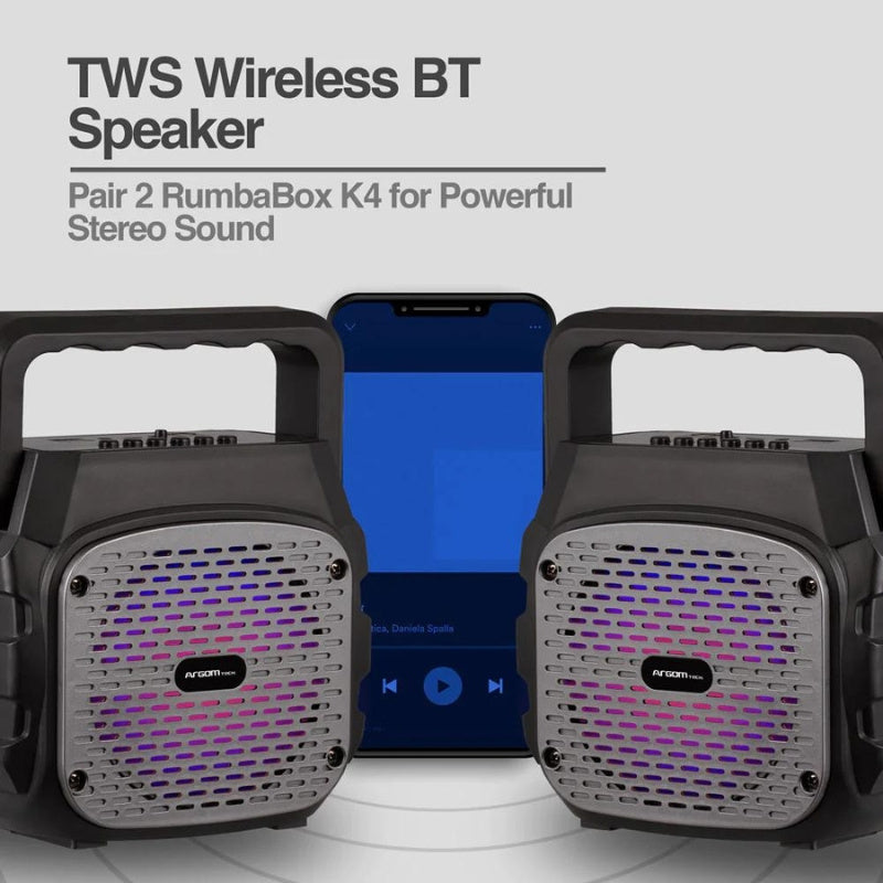 RUMBA BOX K4 TWS WIRELESS BT SPEAKER ARG-SP-3010BK