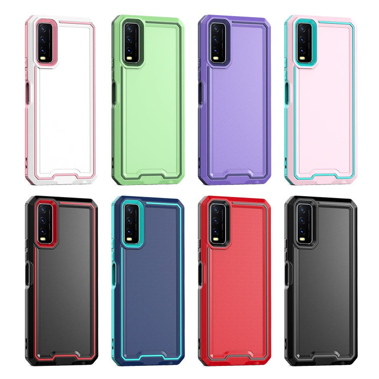 Vivo Y20 / Y20i / Y20s / Y12s Armour Two-color TPU + PC Phone Case(Black)