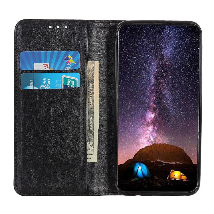 Xiaomi Redmi 9T / Note 9 4G Magnetic Crazy Horse Texture Horizontal Flip Leather Case with Holder & Card Slots & Wallet(Black)