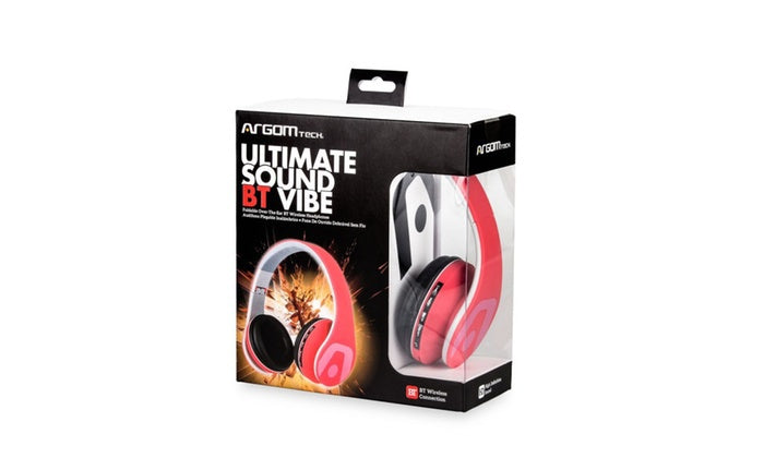 ULTIMATE SOUND VIBE WIRELESS HEADSET RED