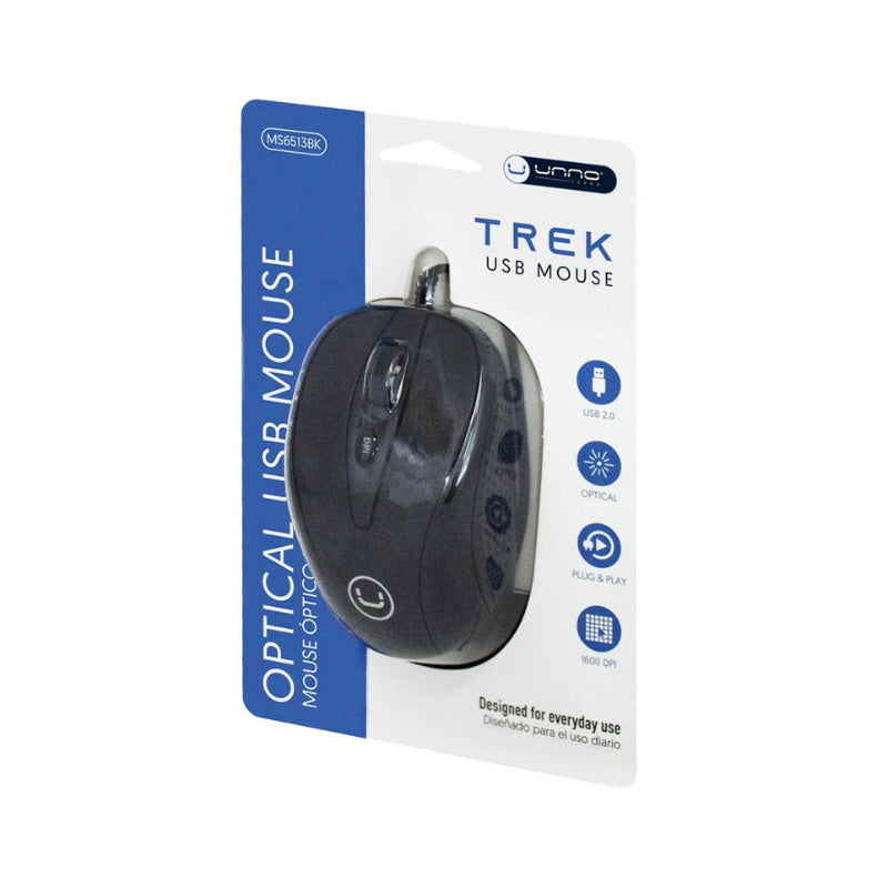 UNNO WIRED TREK USB MOUSE MS6513BK