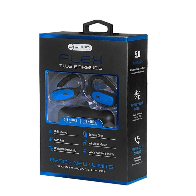 UNNO FLEX TWS EARBUDS BLUE BLACK