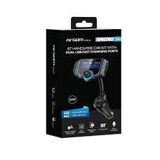 SPECTRO T4 HANDS-FREE CAR KIT WITH DUAL USB QUICK CHARGING PORTS