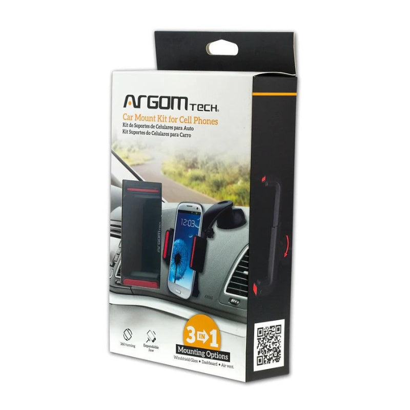 CAR MOUNT KIT FOR CELL PHONES 3-IN-1