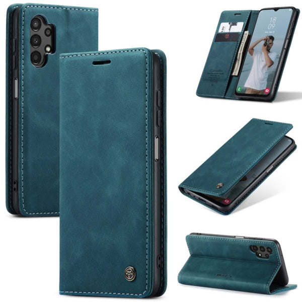 Samsung Galaxy A13 4G/A13 5G/A04S/A04/M13 5G CaseMe 013 Multifunctional Horizontal Flip Leather Phone Case(Blue)