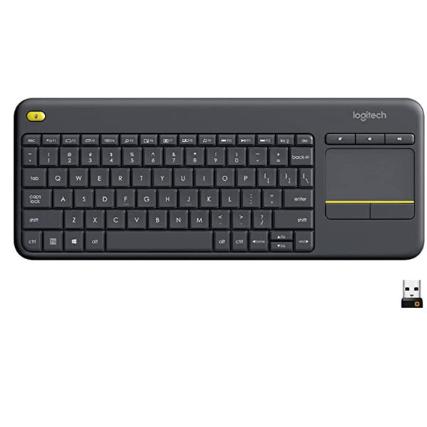 Logitech K400 Plus Wireless Touch With Easy Media Control and Built-in Touchpad