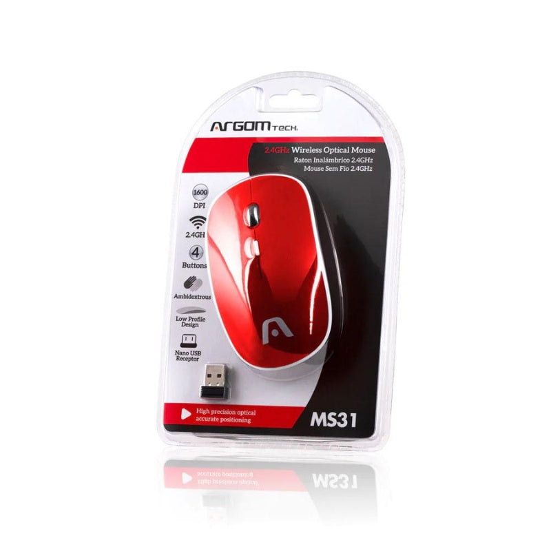 2.4GHZ WIRELESS OPTICAL MOUSE MS31 ARG-MS-0031RD