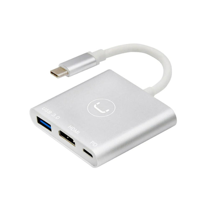 UNNO 3 IN 1 TYPE C TO HDMI, USB, C  HUB