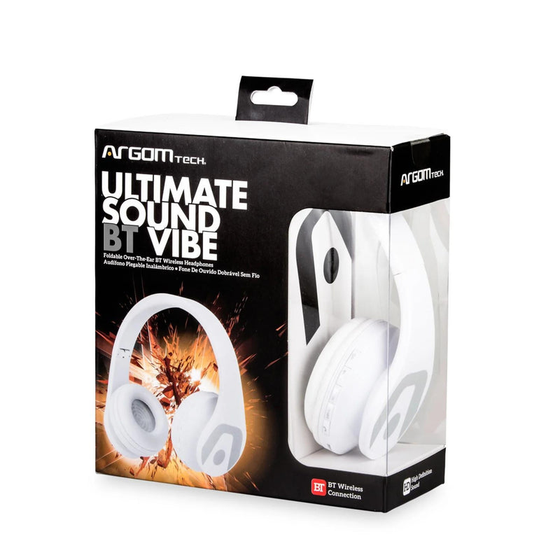 ULTIMATE SOUND VIBE WIRELESS HEADSET  WHITE