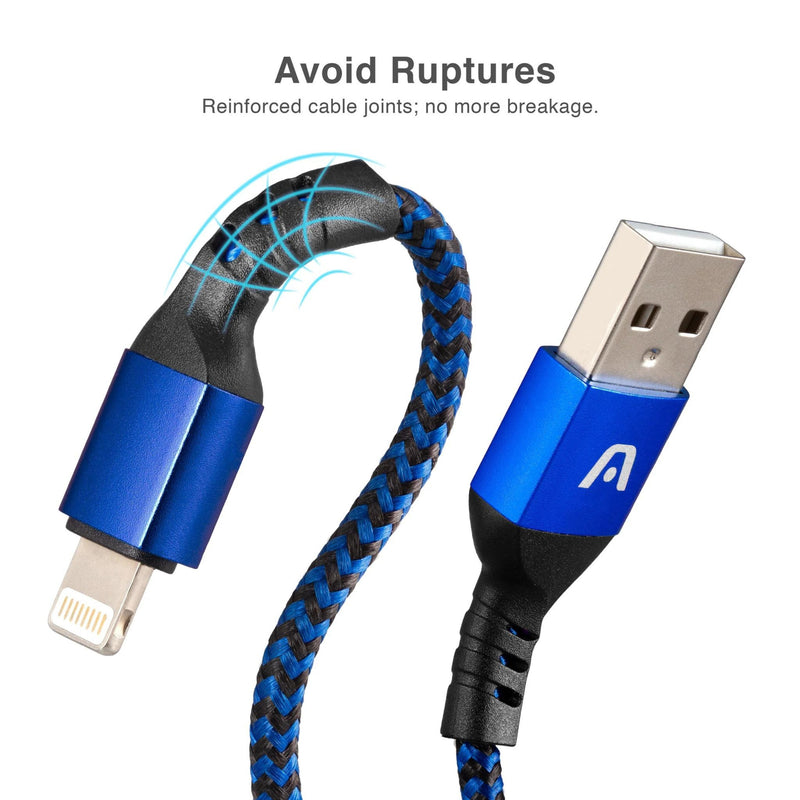 CABLE LIGHTNING TO USB 2.0 NYLON BRAIDED DURA FORM ARG-CB-0023WT