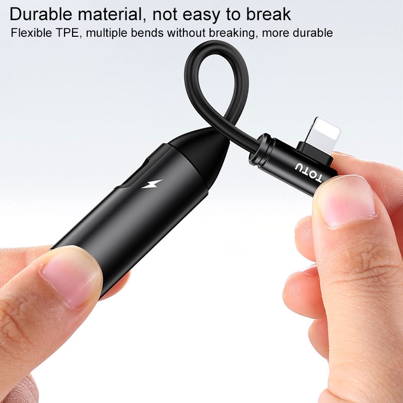 TOTUDESIGN EAUC-20 Revial Series 8 Pin Male to Dual 8 Pin Female 2 in 1 Mini Portable Audio & Charging Adapter